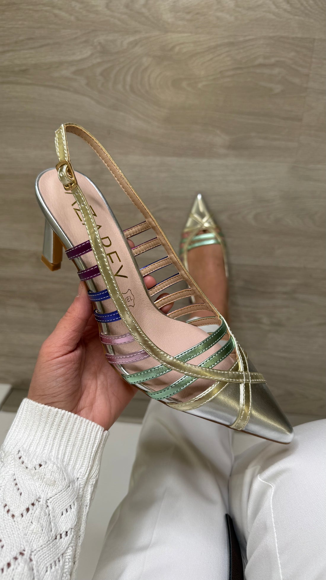 Décolleté multicolor